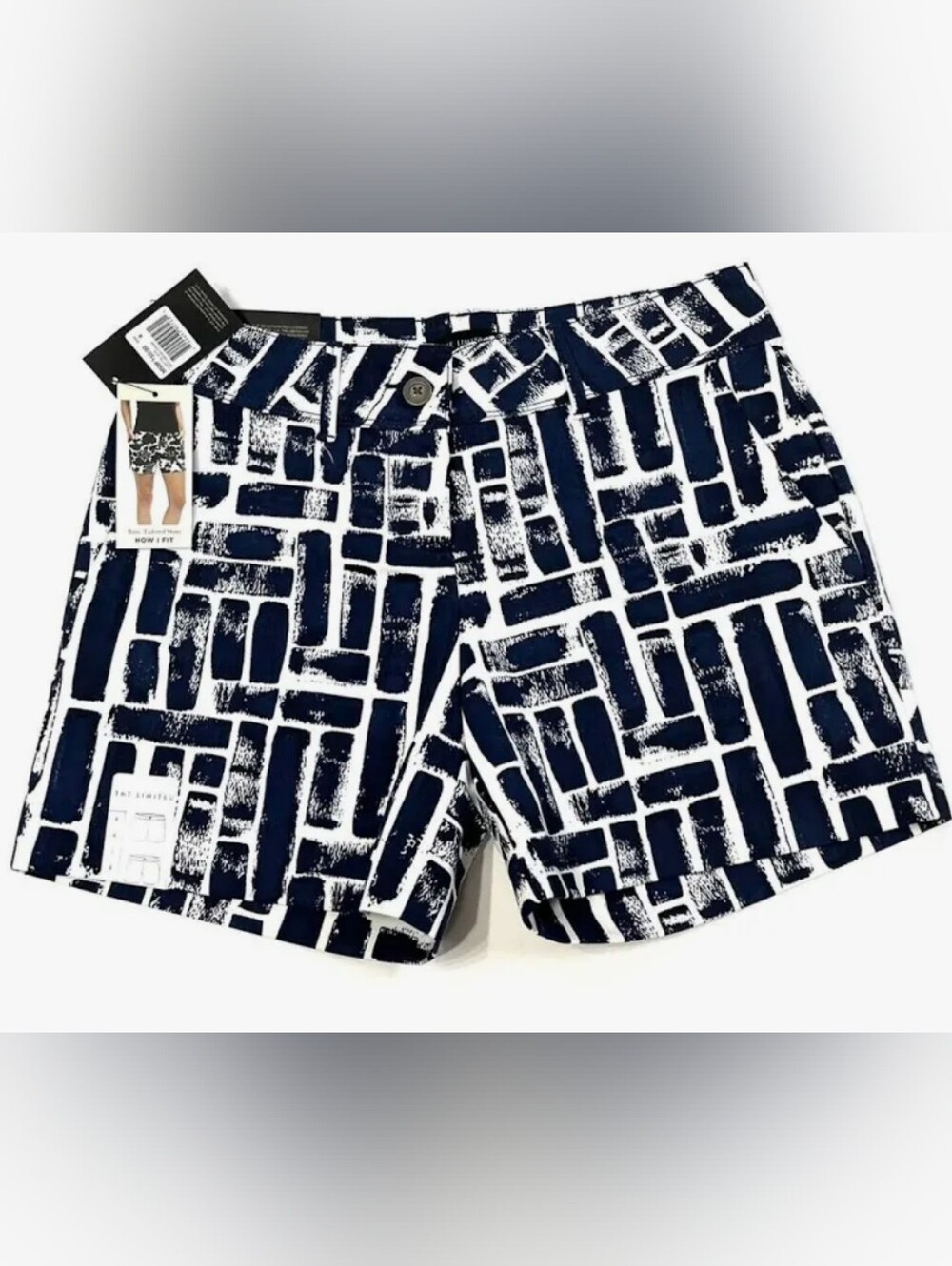 The Limited Signature Piece Navy & White Geometric Swim Women's Board Shorts